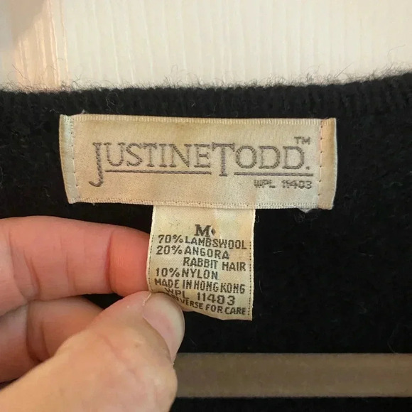 Justine Todd Vintage Wool Angora Sweater - Picture 3 of 4